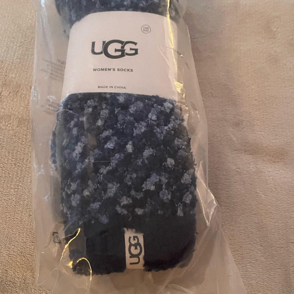 UGG Women's Blue Cozy Chenille Sock. NWT